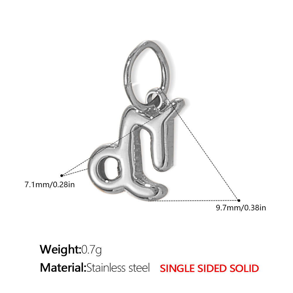 Wholesale Stainless steel twelve zodiac necklace pendant accessories