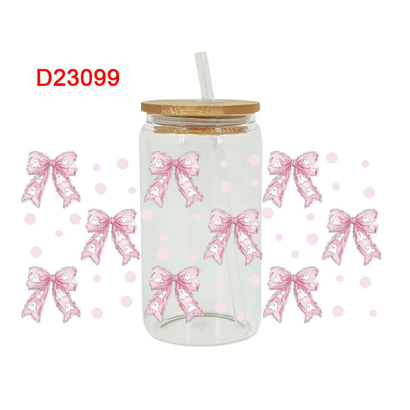 Wholesale bow flower 16oz Cup UV DTF Wraps