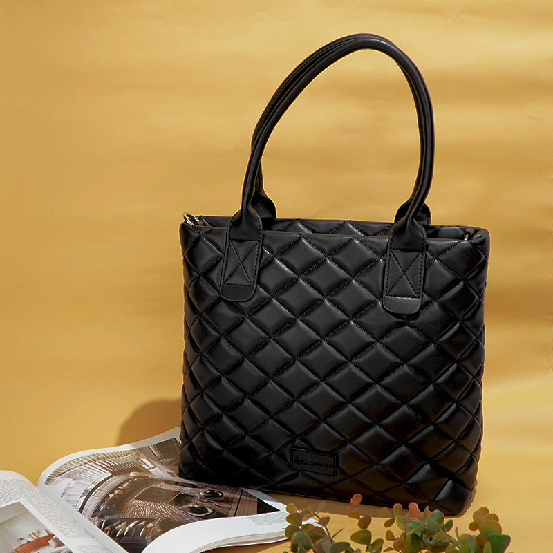 Wholesale Large Capacity Portable Simple Diamond Fashion Commuter Bag