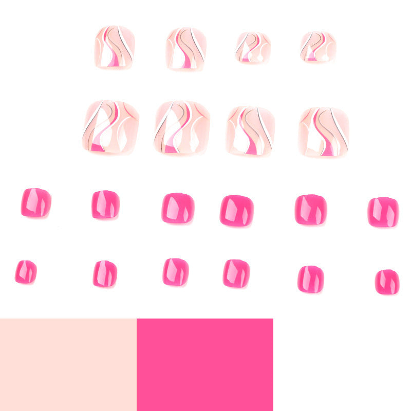 Palacas de uñas de la línea de rosa al por mayor