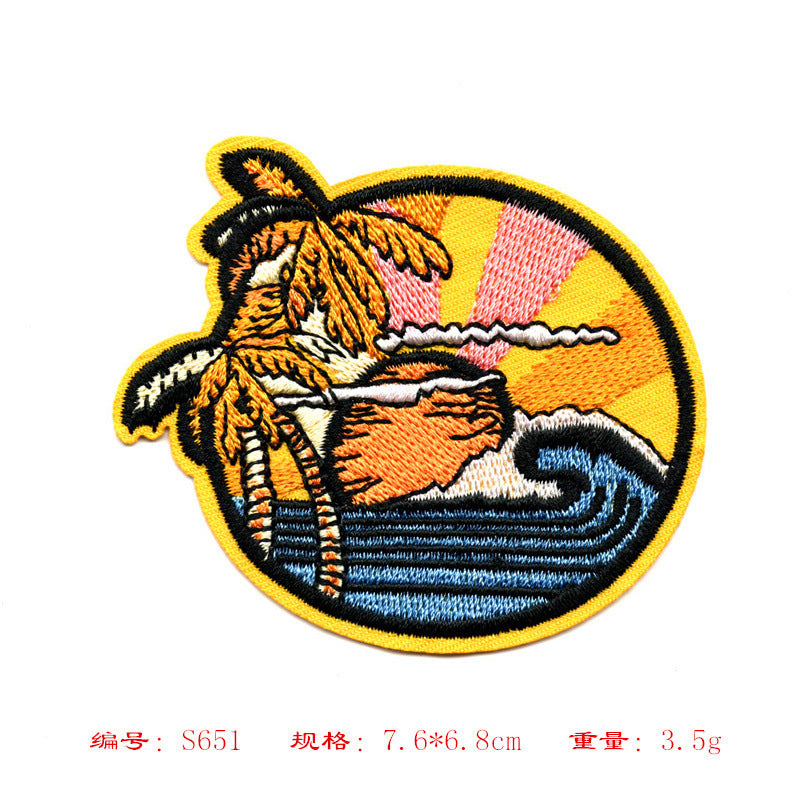 Wholesale Embroidered Round Cap Badge Chic Patch For Caps Bags Clothing Accessories