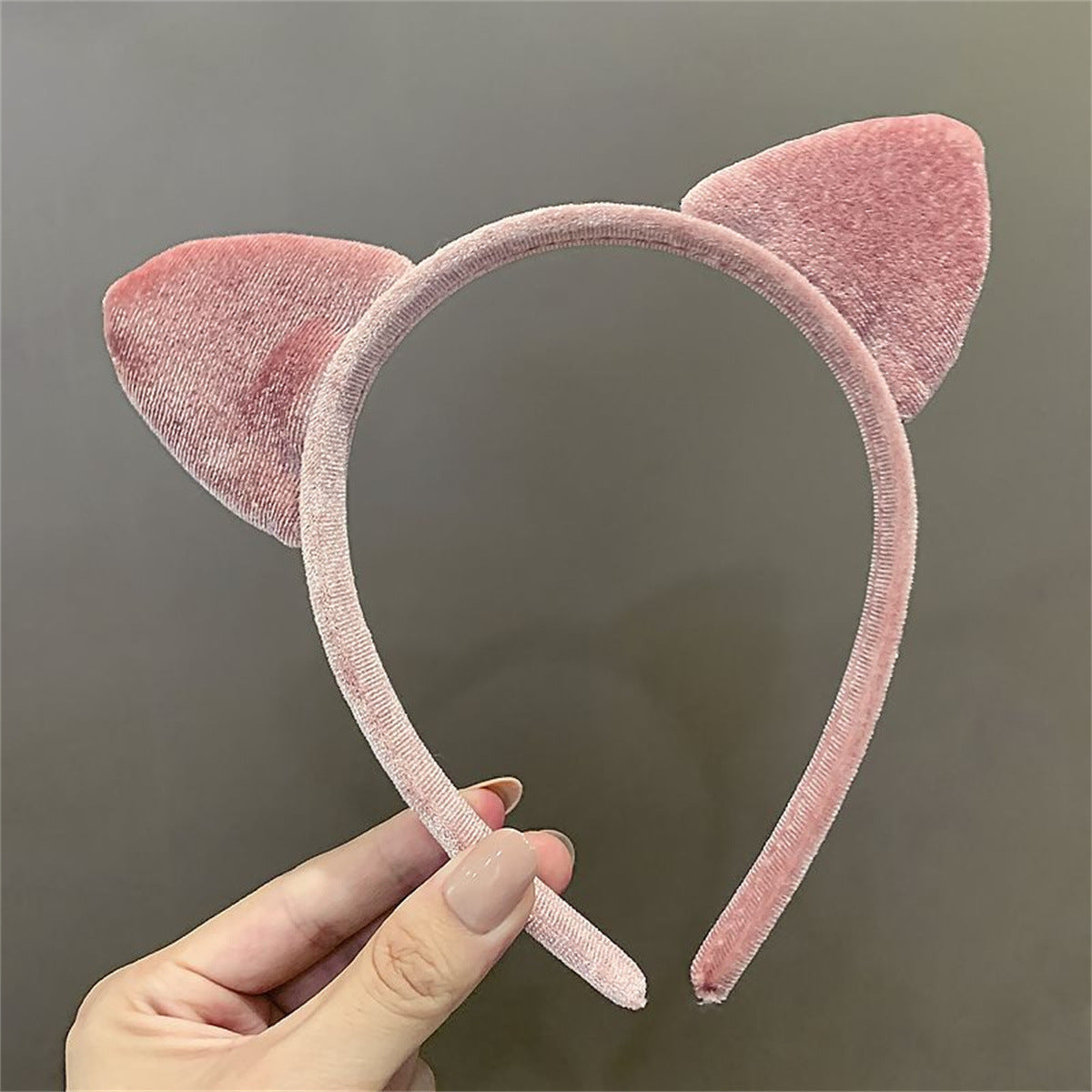 Wholesale Gold velvet plush leopard cat ear headband autumn and winter face washing headband cute girl hairpin headdress