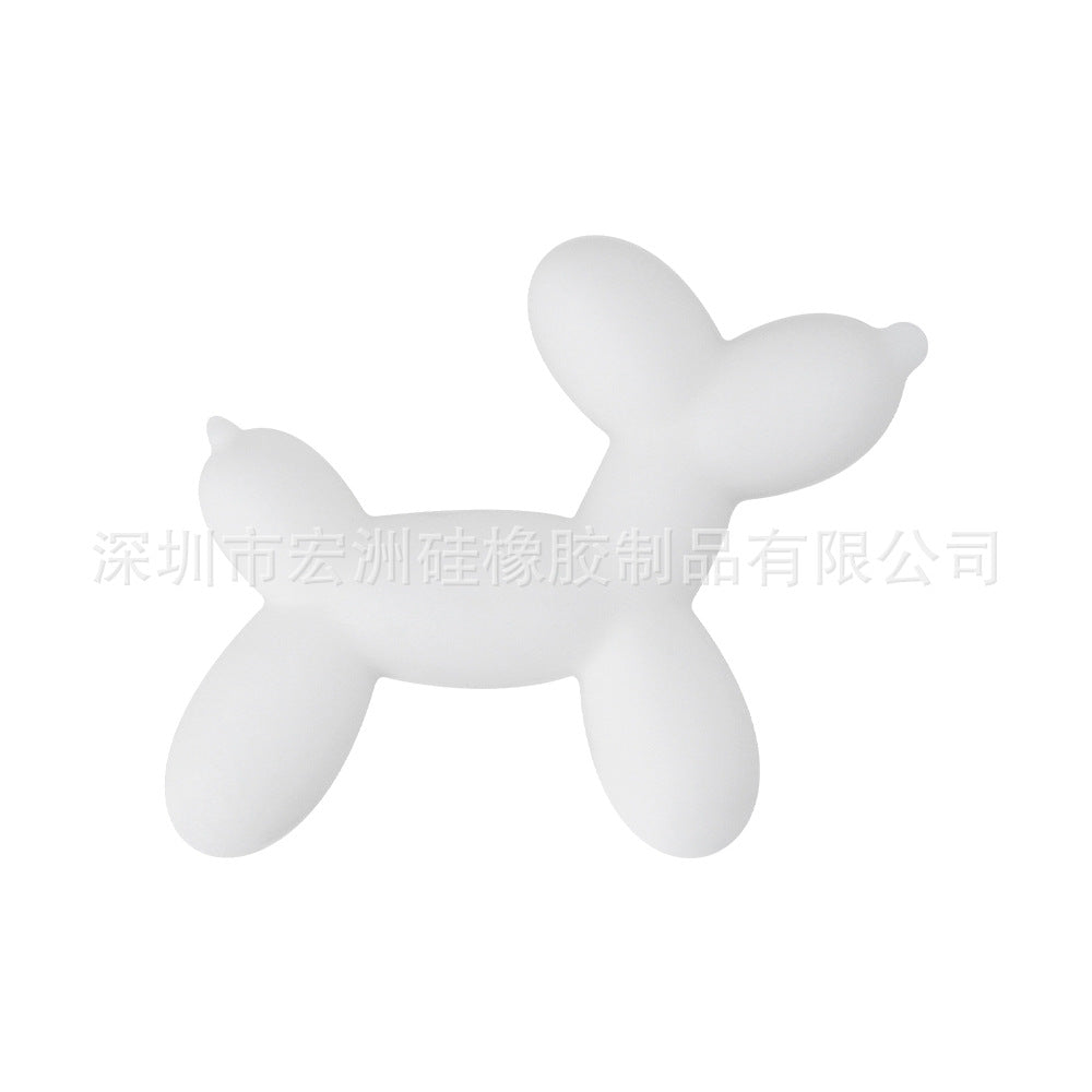 Wholesale 10pcs/ pack Balloon Dog  Food Grade Silicone Beads DIY Loose Beads