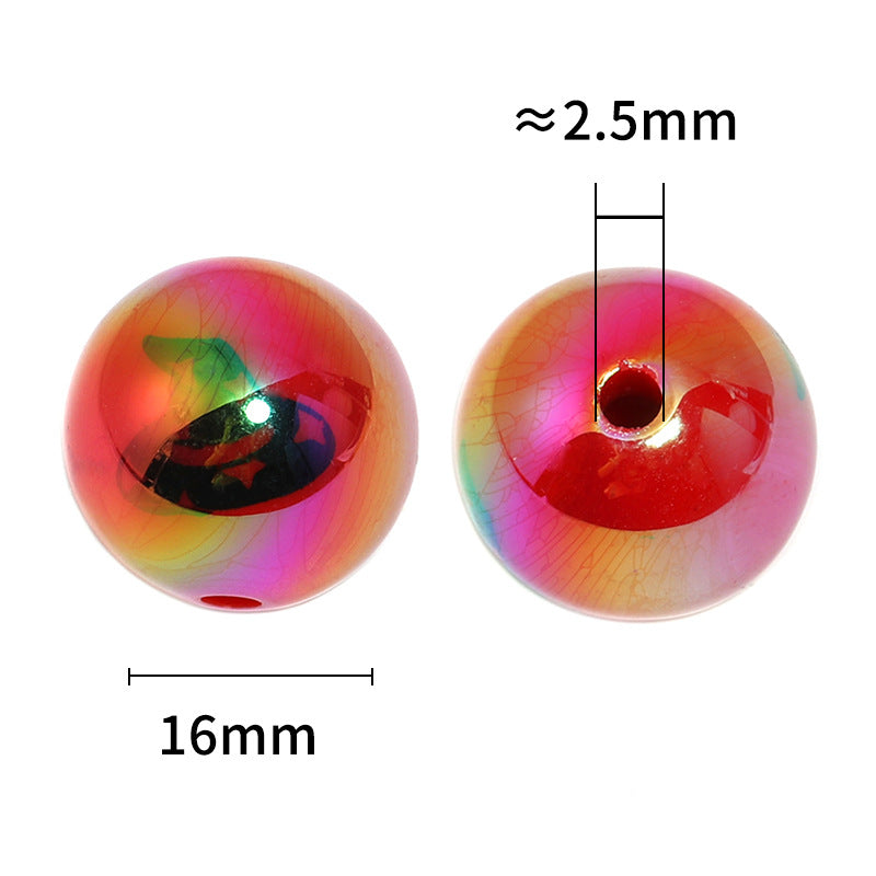 Wholesale 100pcs Halloween Mixed Acrylic Colorful Pumpkin Skull Print DIY Beads