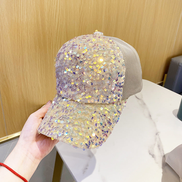 Wholesale Sequin Sunscreen Cotton Baseball Caps