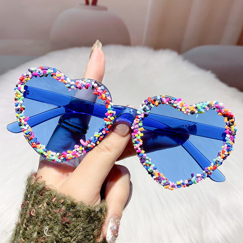 Wholesale Love Personalized Stickers Fashion Heart Party Trendy Beach Sunglasses