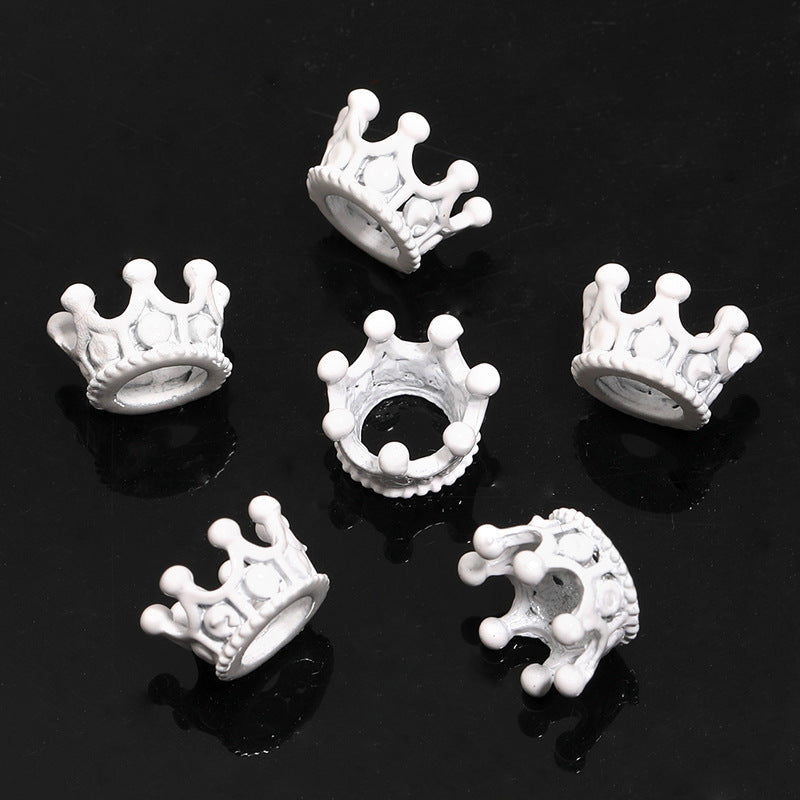 Wholesale 100PCS/Pack bear three-dimensional small crown beaded diy alloy accessories mobile phone chain key chain accessories