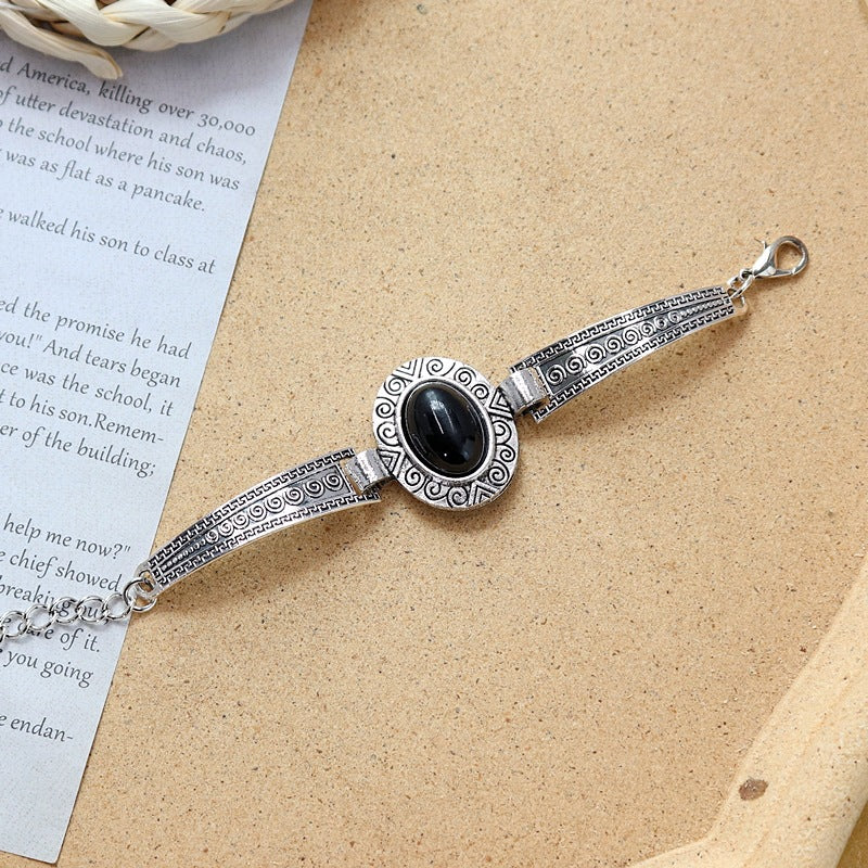 Wholesale Colored Stone All-match Simple Bracelet