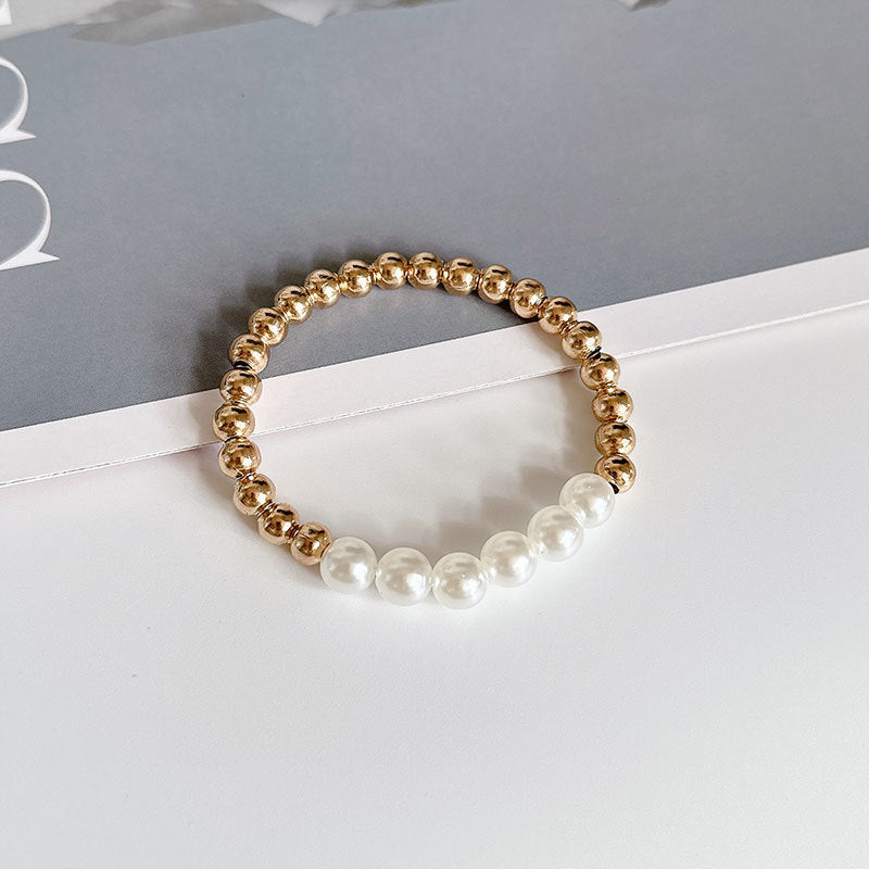 Wholesale Pearl Bohemian Rose Alloy Bracelet