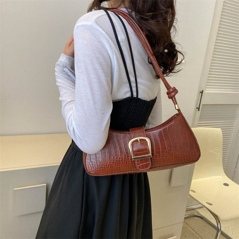 Wholesale Solid Color Armpit Bag Hand Baguette Bag