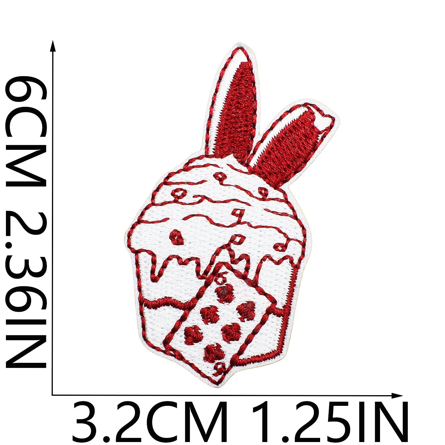 Wholesale Cartoon Rabbit Mushroom Rose Poker Cake Embroidery DIY Patches