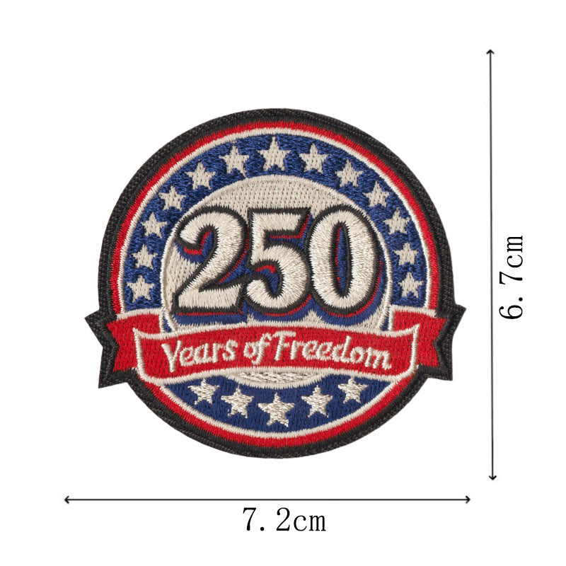 Wholesale Decorative Embroidered Patches 50 Piece Set With Liberty Bell Statue Of Liberty American Flag Design For Towels