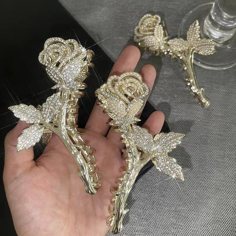 Wholesale Alloy Rose Hair Clips