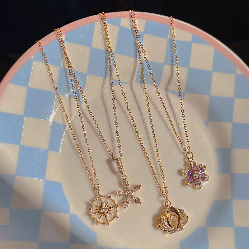 Wholesale Micro Paved Personalized Titanium Steel Necklace