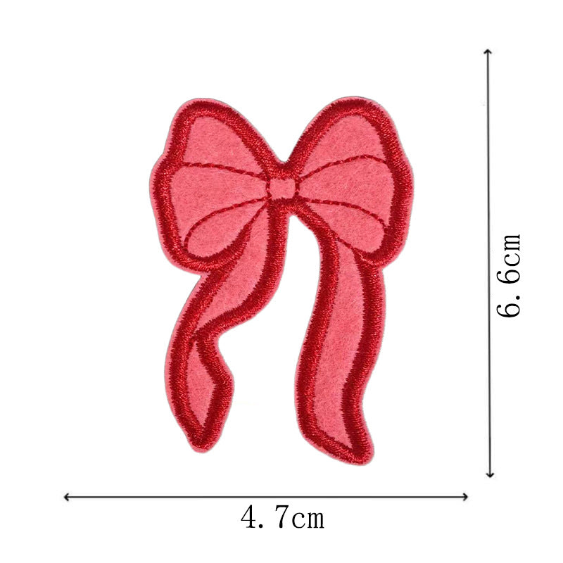 Wholesale Red diverse bow embroidery DIY Patches