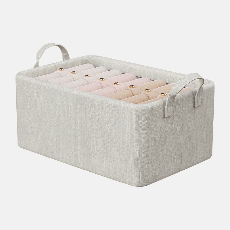 Wholesale Foldable Linen Steel Frame Storage Boxes