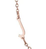 Wholesale 26 Alphabet Gold Up and Down Hole Stainless Steel Necklace