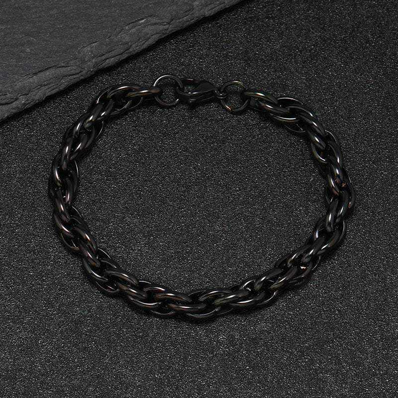 Wholesale Hip hop trendy Cuban chain titanium bracelet