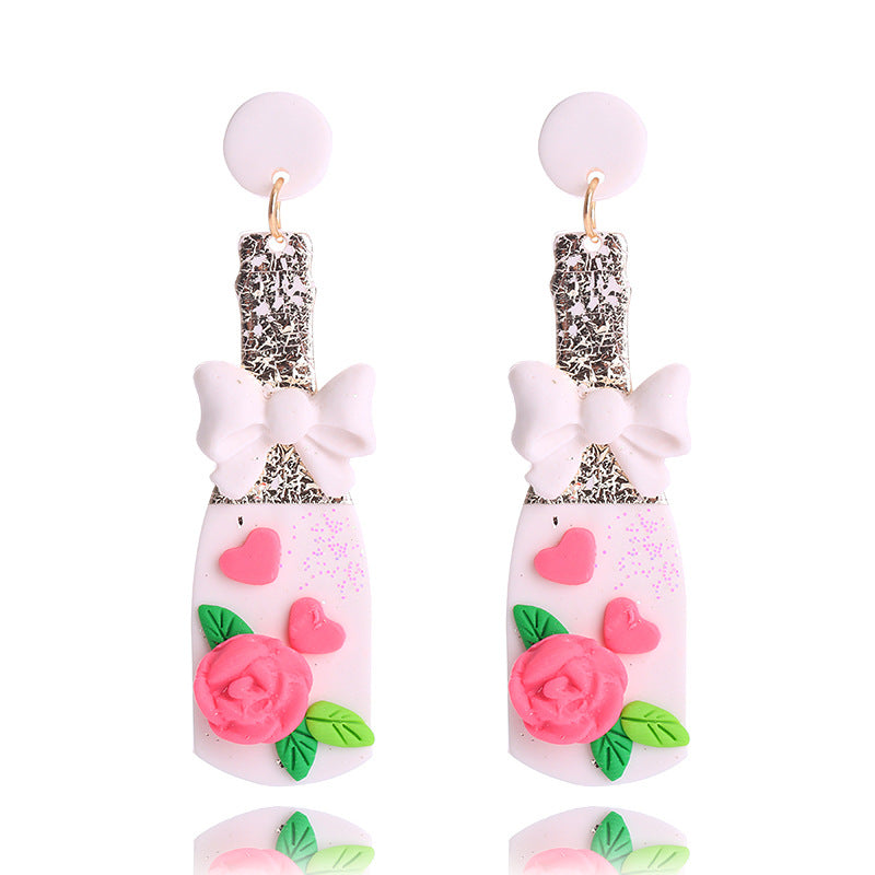 Wholesale Valentine's Day Love Soft Ceramic Earrings