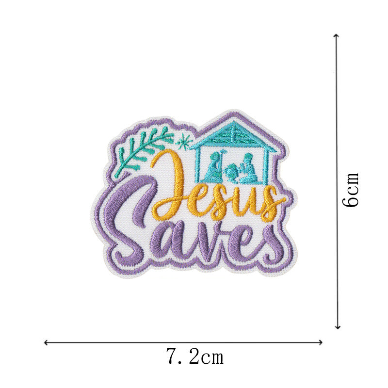 Wholesale Bible Verse Embroidered Iron On Patches Set Of 9 For ets Bags Hats Fashion Accessory For Resale