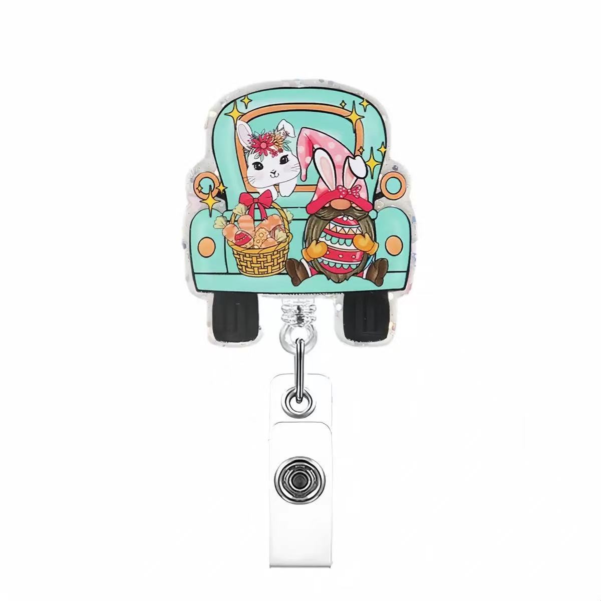 Wholesale Easter Badge Reels Glitter Fun Badge Reels