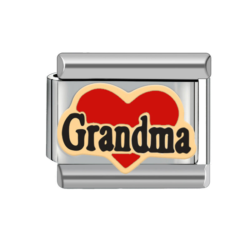 Wholesale Italian Charm Bracelet 9mm DIY Spliced Detachable Heart Pattern Combination Bracelet