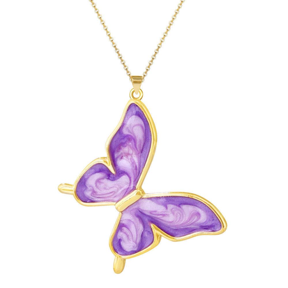 Wholesale Gradient Heart Butterfly Turtle Bee DIY Pendant Necklace Fashion Women S Jewelry Accessory Trendy Boutique Gift