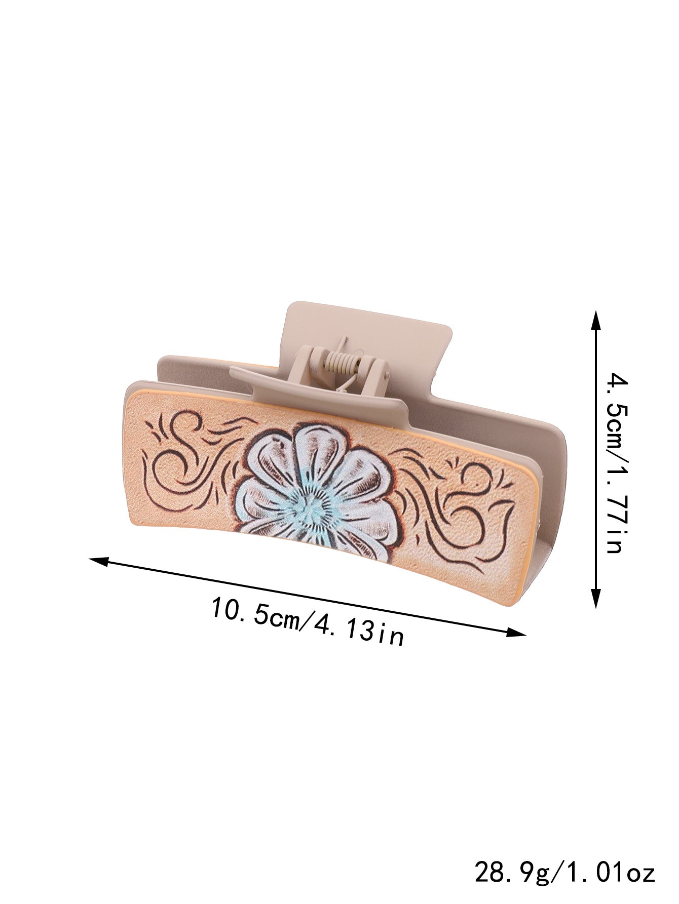 Wholesale western cowboy horsehair leather hair clip shark clip