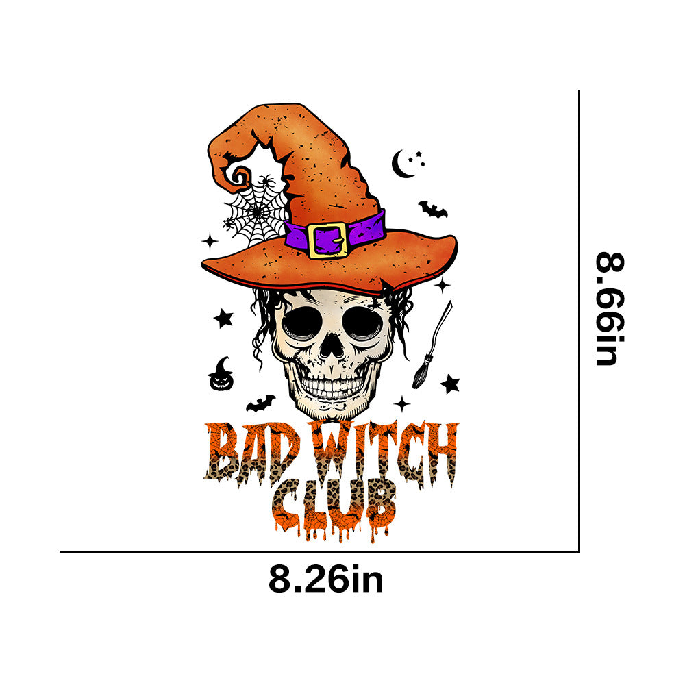 Wholesale Halloween Skeleton Pumpkin UV DTF Ready to Press Transfers Wraps