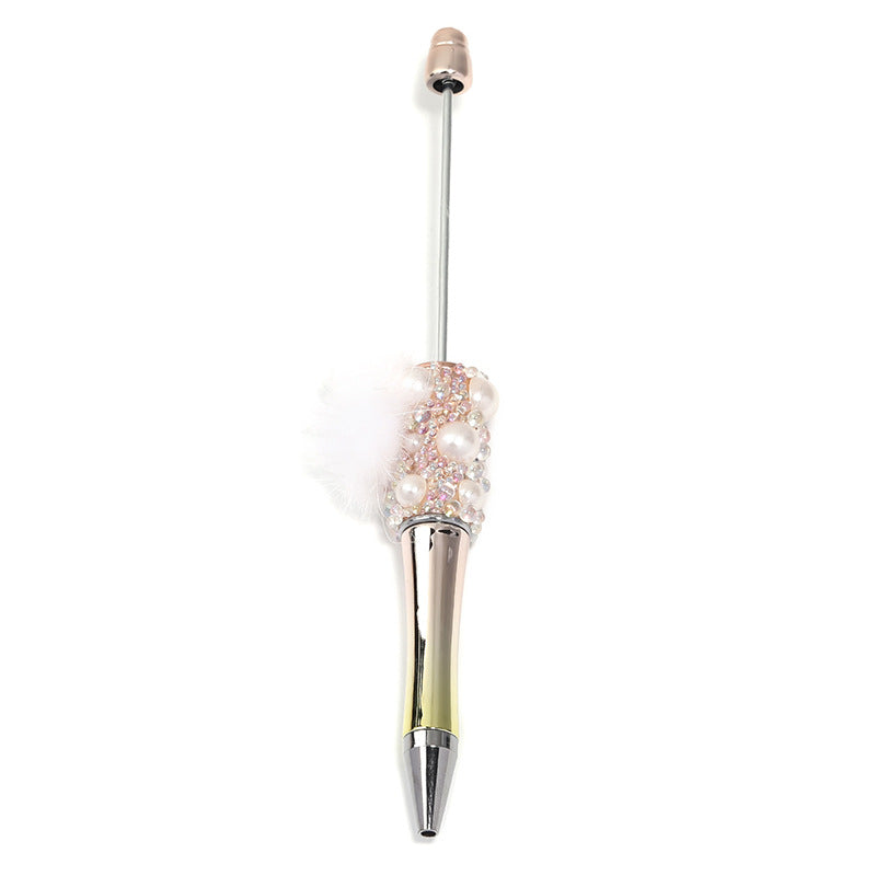 Wholesale 5pcs Creative Pearl Ball DIY Bead Sparkling Bubble Ball Spinning Ballpoint Pen