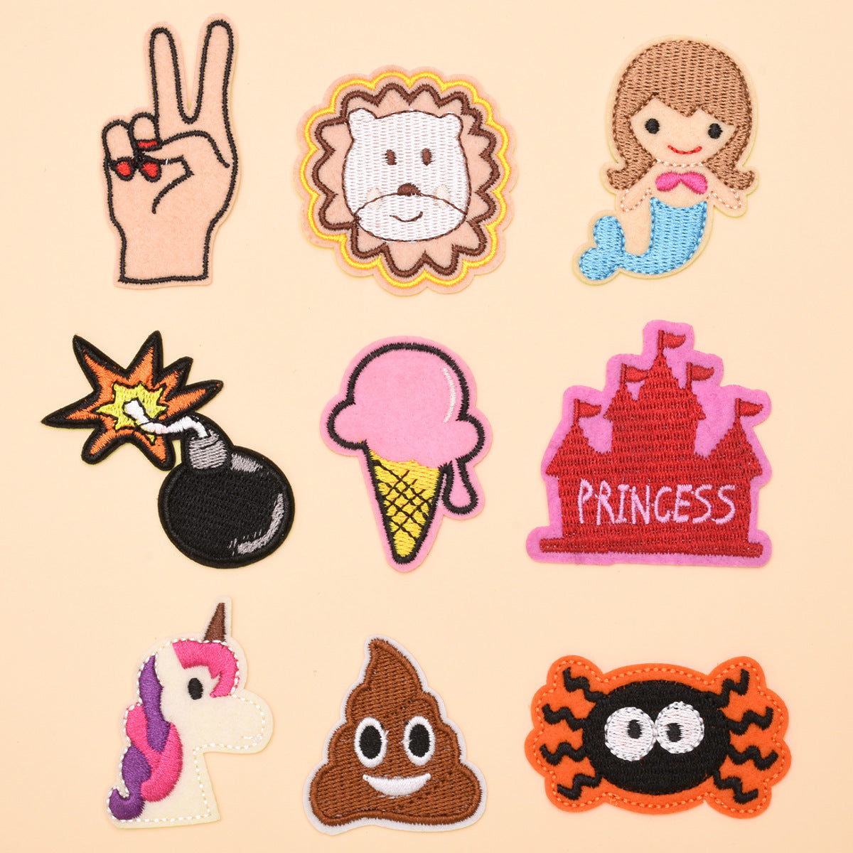 Wholesale Cloth Cartoon Embroidered Patch Set 9 Styles Sew Iron On Applique For Clothing DIY Craft Supply