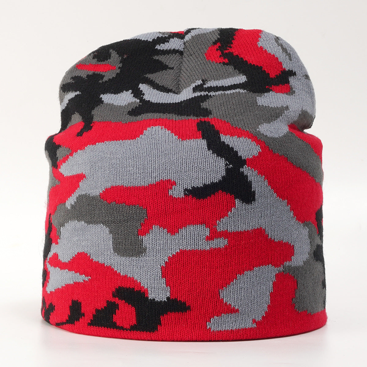Wholesale Acrylic Camouflage Jacquard Knitted Hat