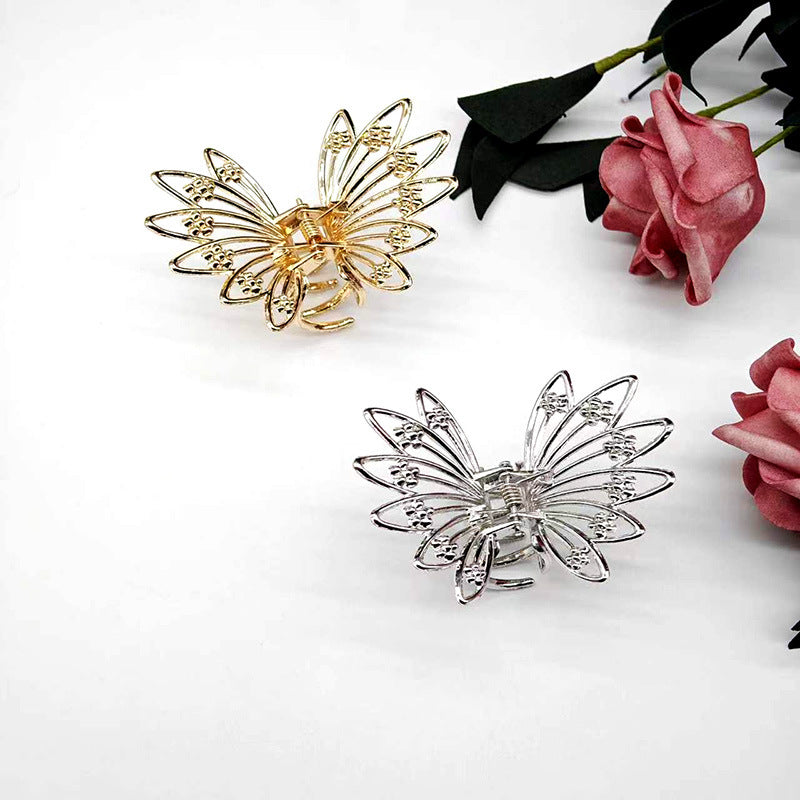 Wholesale Sweet Butterfly Clip Korean Korean-style Head Half-tied Hairpin Valentine's Day Cross-border Hollow Shark Clip Bangs Clip