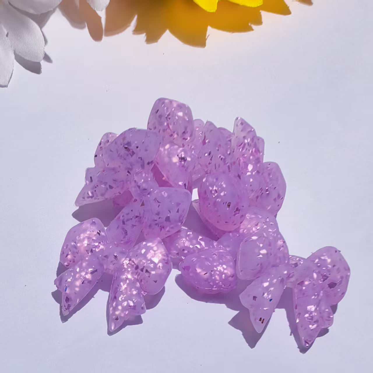 Wholesale 10pcs/ pack 3D bow translucent small silicone cartoon beads