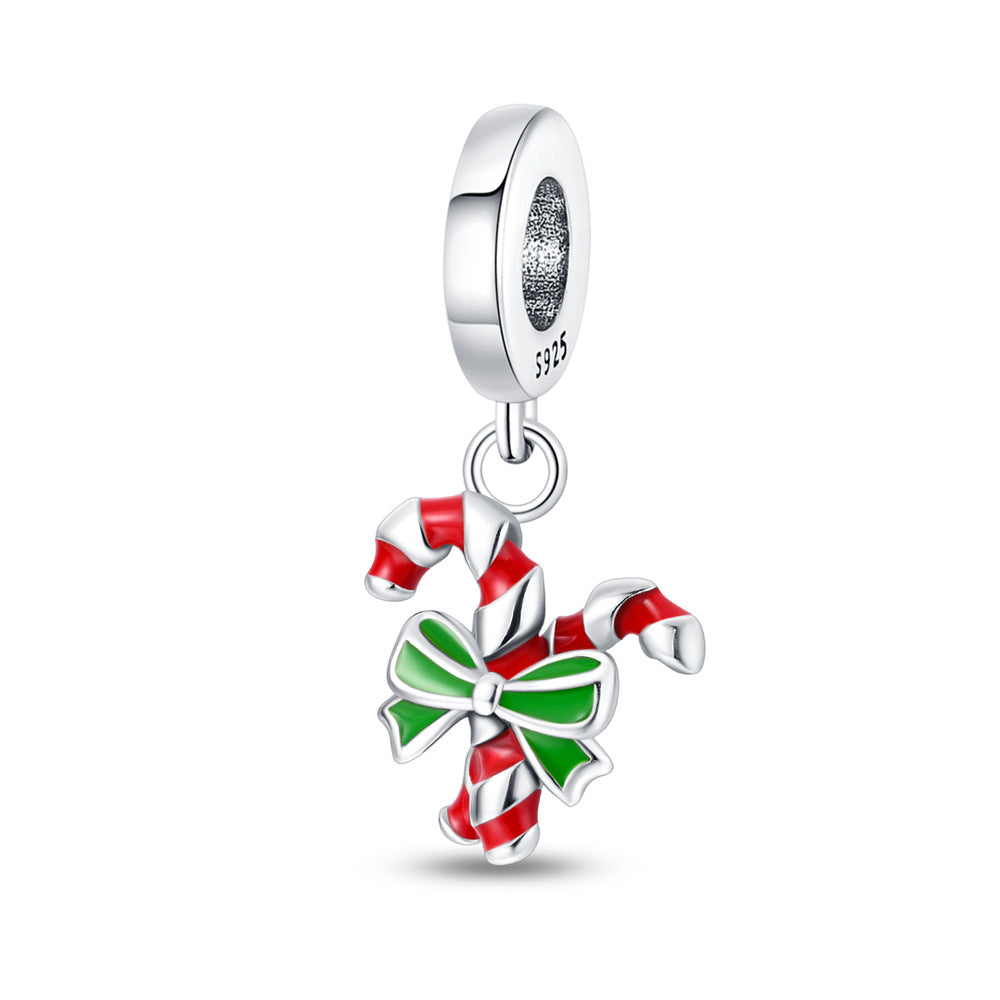 Wholesale Christmas Snowflake Christmas Tree Bell Sock Charms