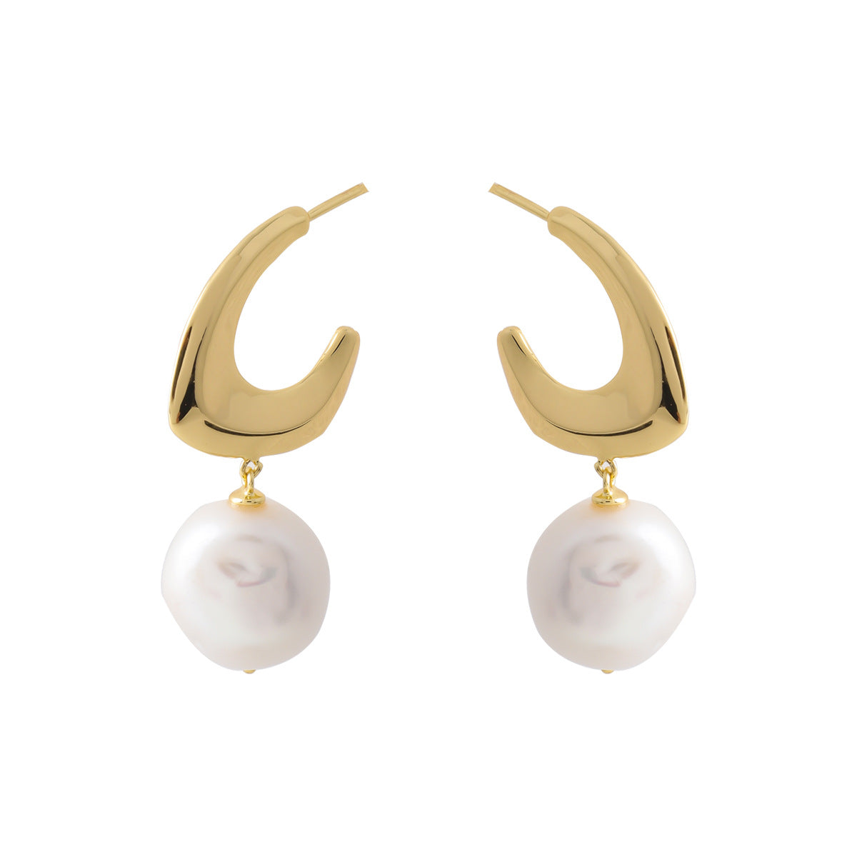 Wholesale C-shaped Pearl Earrings