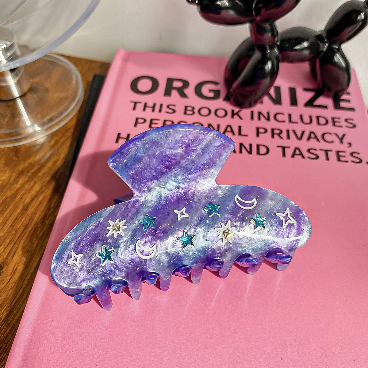 Wholesale Diamond Star Moon Back Head Hair Shark Clip Light Luxury Textuous Valentine's Day Hairpin