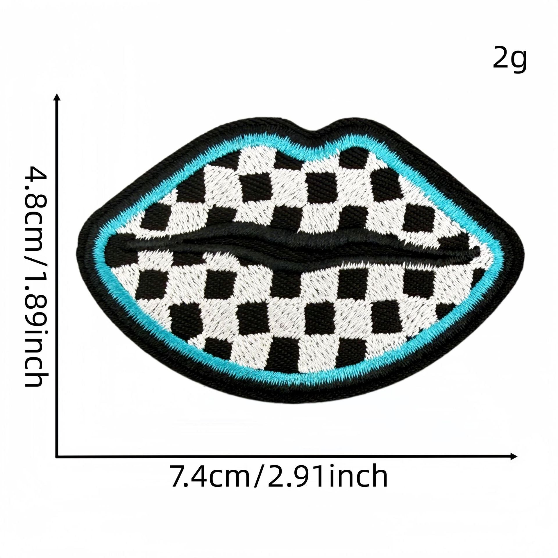 Wholesale Western Style Embroidered Patch Set Skull Checkerboard Design Polyester Thread Fashion Decorative Accessory Gift And Boutique Resale