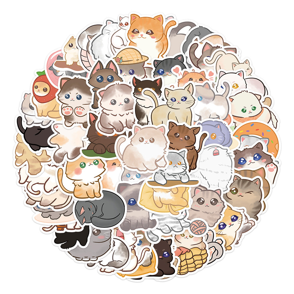 Wholesale 100 Cartoon Cute Kittens and Puppies Waterproof Vinyl Stickers