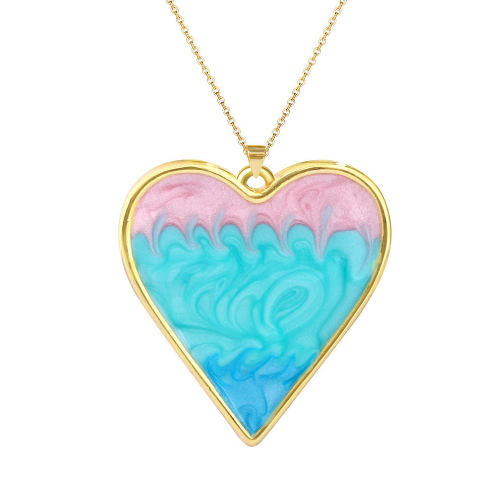 Wholesale Gradient Butterfly Heart Turtle Bee Small Animal Pendant Necklace Fashion Accessory Gift For Boutique Resale