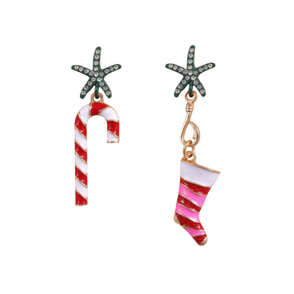 Wholesale Cute cartoon beaded  Christmas tree earrings