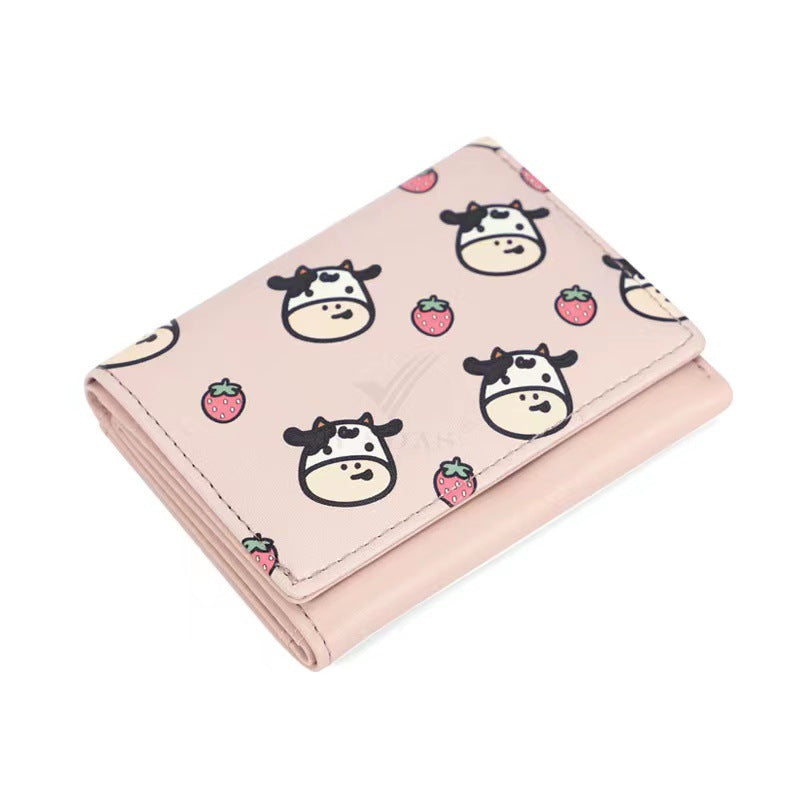 Wholesale Multi-card Slot Short Mini PU Leather Coin Purse