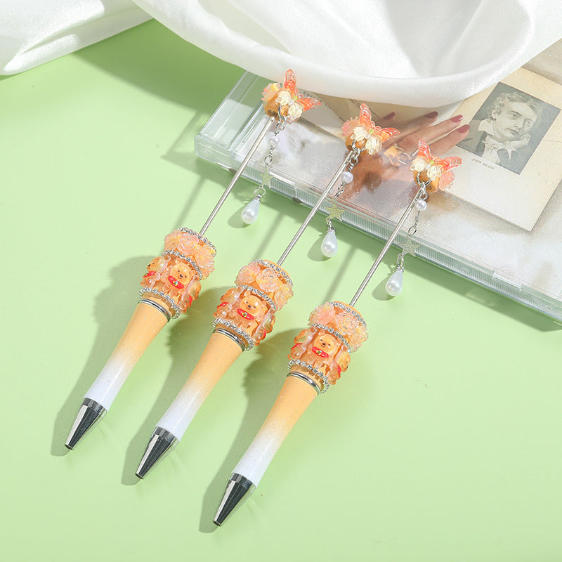 Wholesale 10pcs Heavy Industry Cartoon Cute DIY Beaded Pen