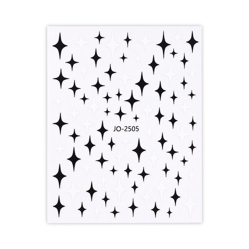 Wholesale Simple Bow Star Thin Ligament Back Glue Star Nail Art Nail Sticker