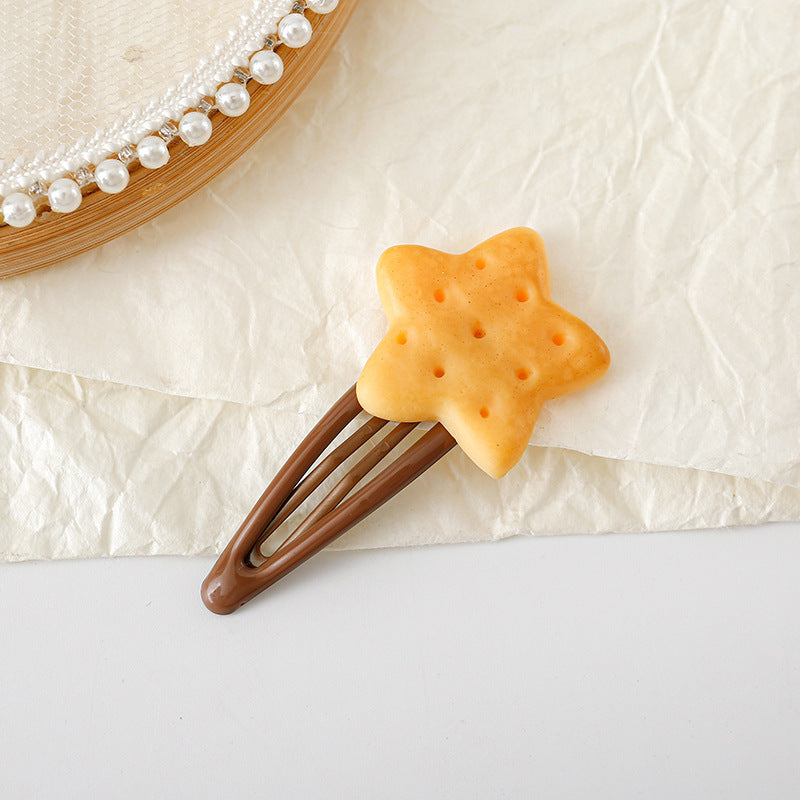Wholesale Fun Biscuit Plastic Hair Clips