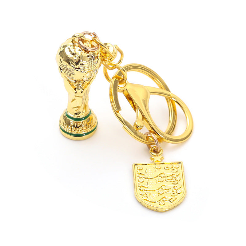 Wholesale Football team trophy sports series metal keychain OLY Exclusive