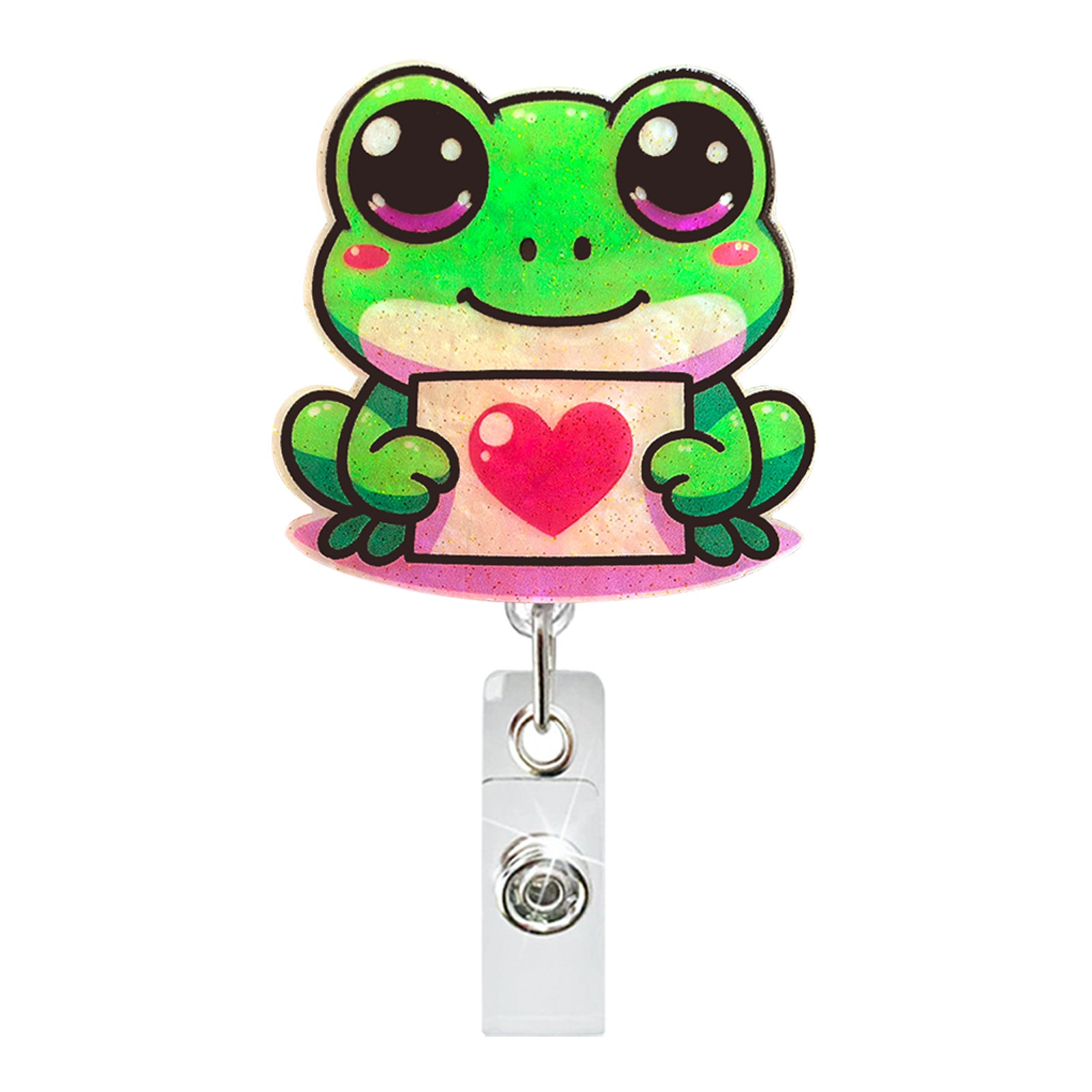 Wholesale acrylic frog retractable rotating easy pull buckle