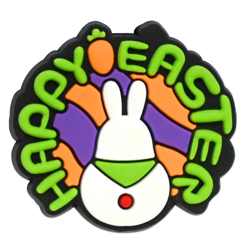 Wholesale Random 100pcs Easter Series DIY Funny Egg Funny Rabbit  Focal Beads