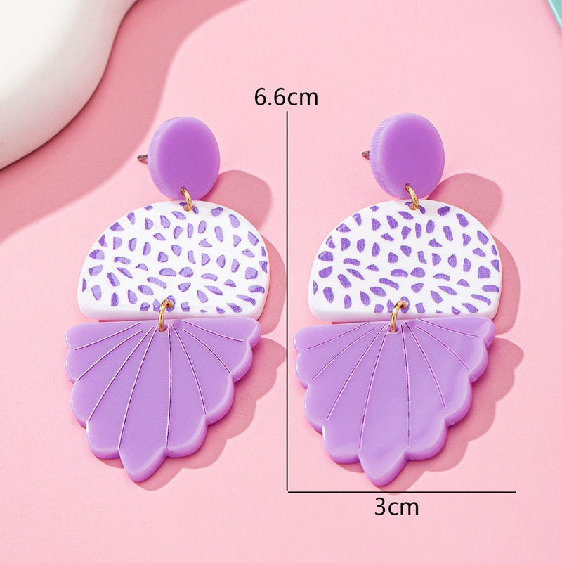 Wholesale Leopard and Zebra Symbols Acrylic Earrings