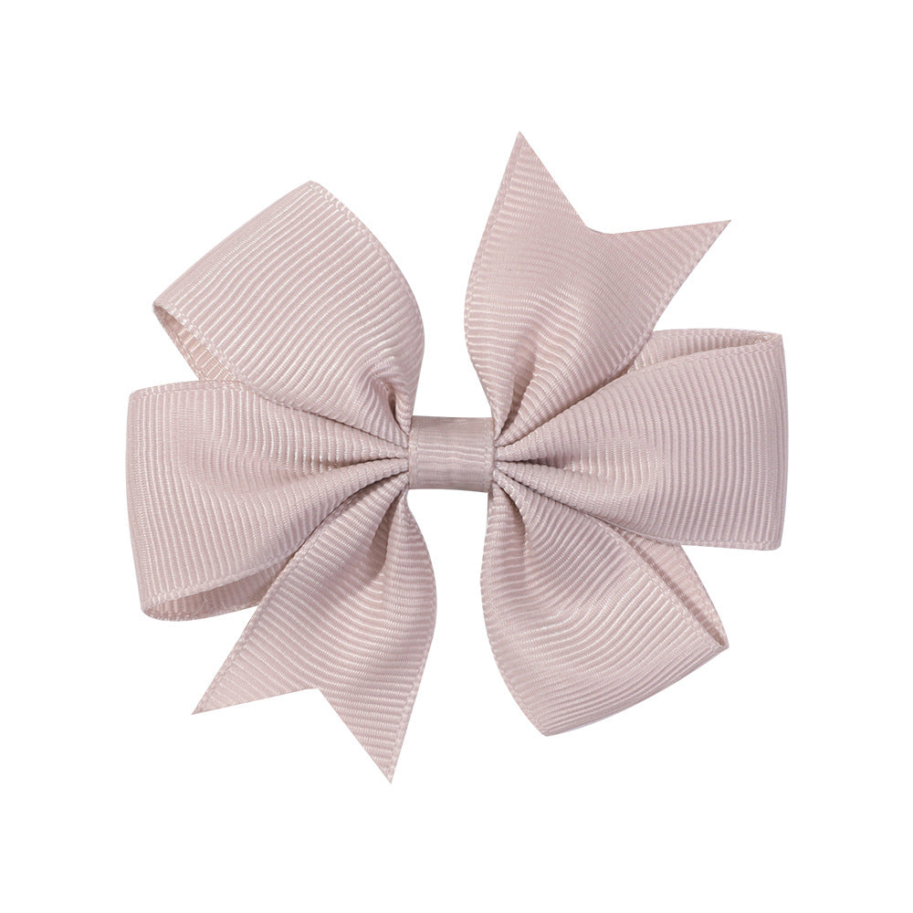 Wholesale 10pcs DIY Handmade Baby Dovetail V Ribbed Ribbon Bow Hairpin
